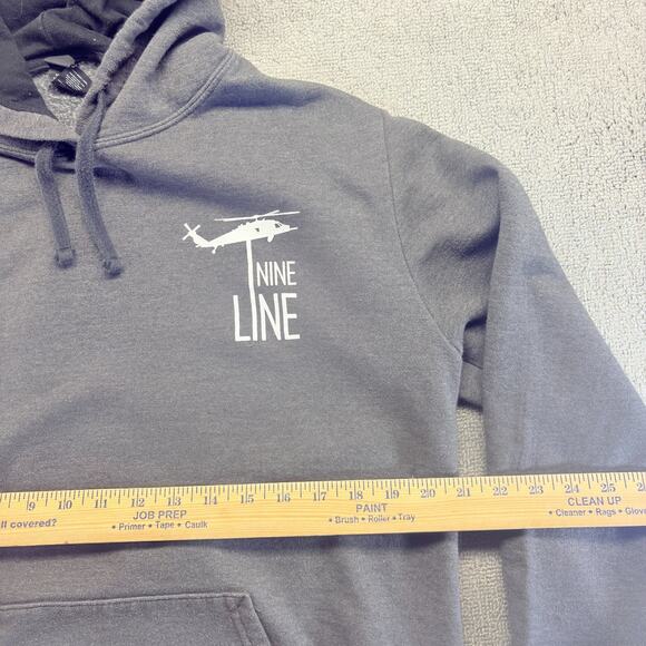 NINE LINE APPAREL Sweatshirt Hoodie LARGE MEN MILITARY VET GEAR Gray Army - Picture 6 of 7